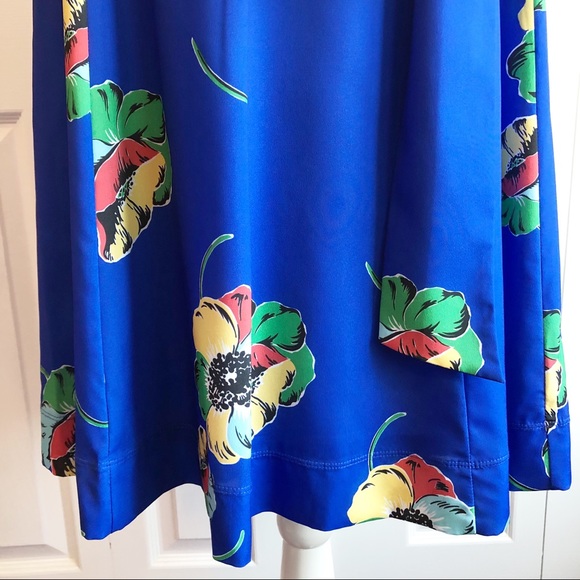 Isani for Target Blue Tropical Floral Print Skirt with Tie - Picture 6 of 15